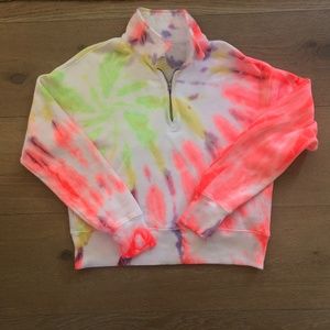 Neon Tie-dye light sweatshirt for summer nights!